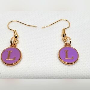 ‼️ L Initial Earrings, New